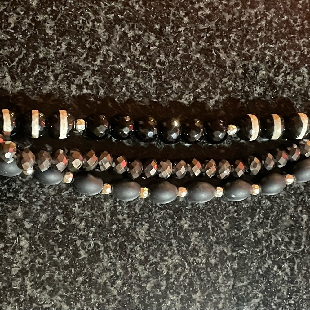 Apple Watch band Black Beaded